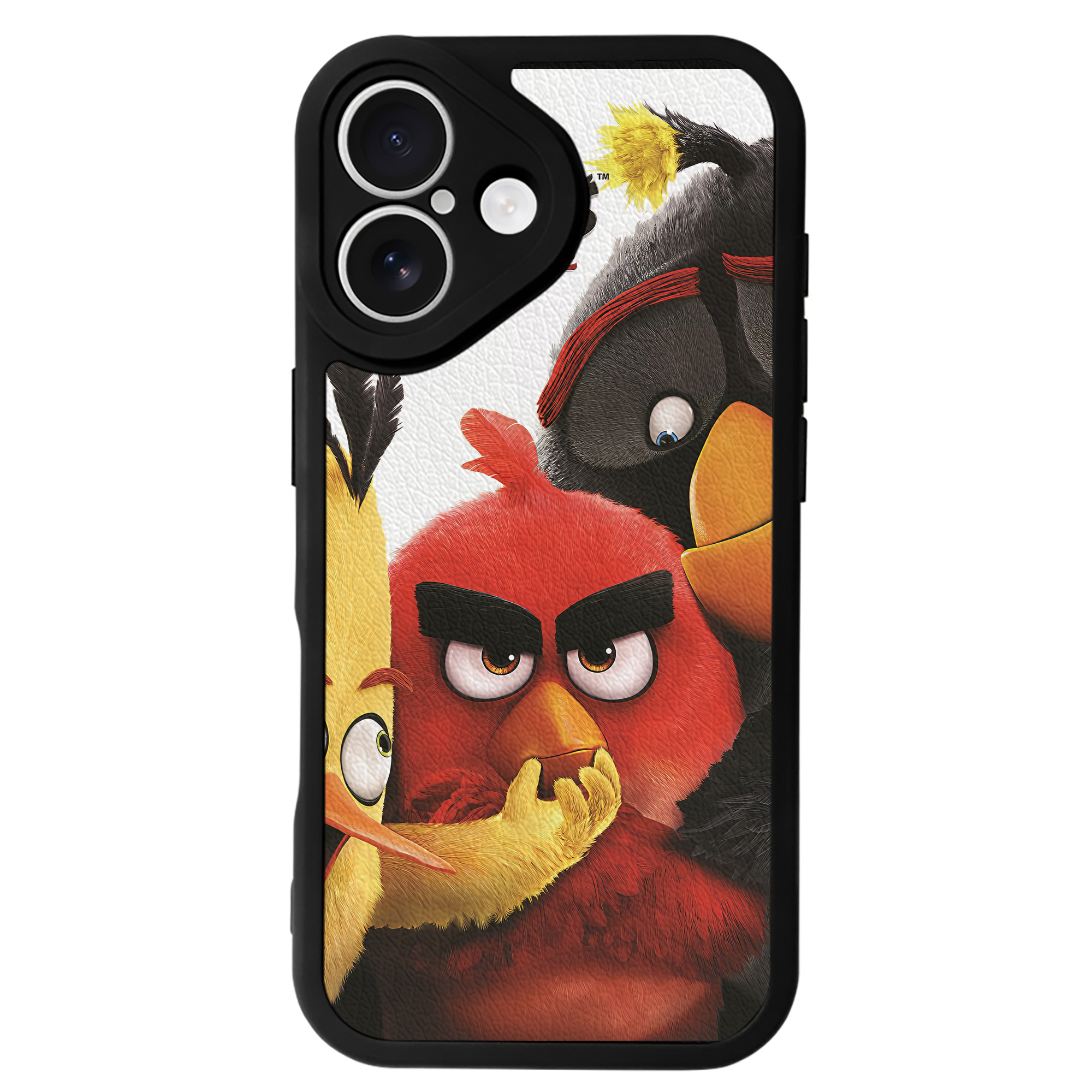 （画像用） Angry Birds アングリーバード 【iPhone 16シリーズ対応】シリコンスマホケース（レザー調） 材質：シリコン